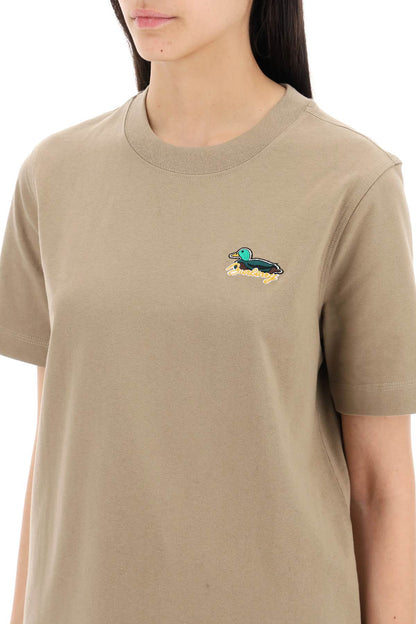 T-shirt With Duck Detail  - Khaki