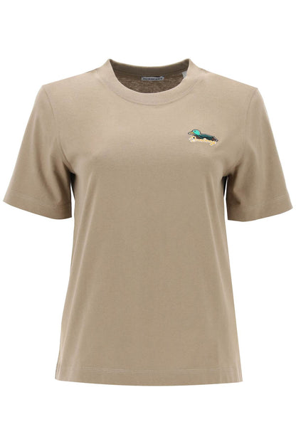 T-shirt With Duck Detail  - Khaki