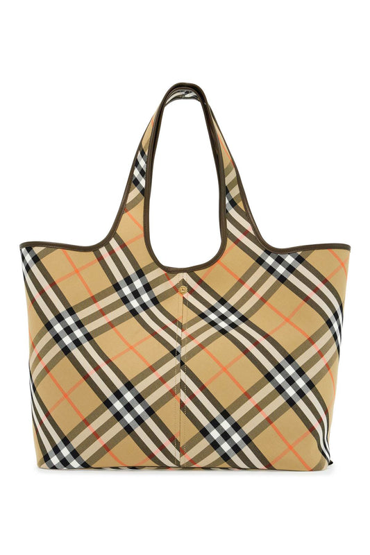 Ered\n\nmedium Checkered Tote  - Beige