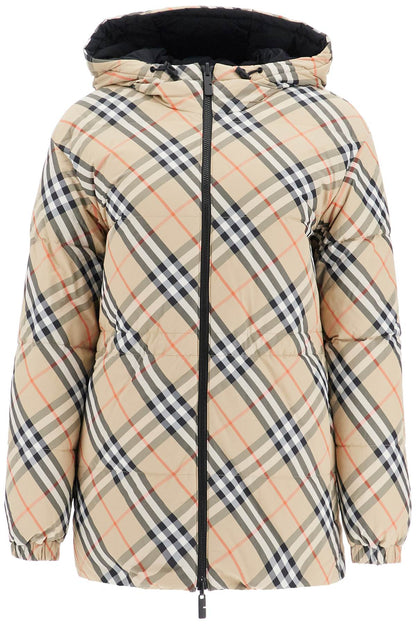 Reversible Midi Down Jacket  - Beige