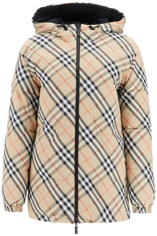 Reversible Midi Down Jacket  - Beige