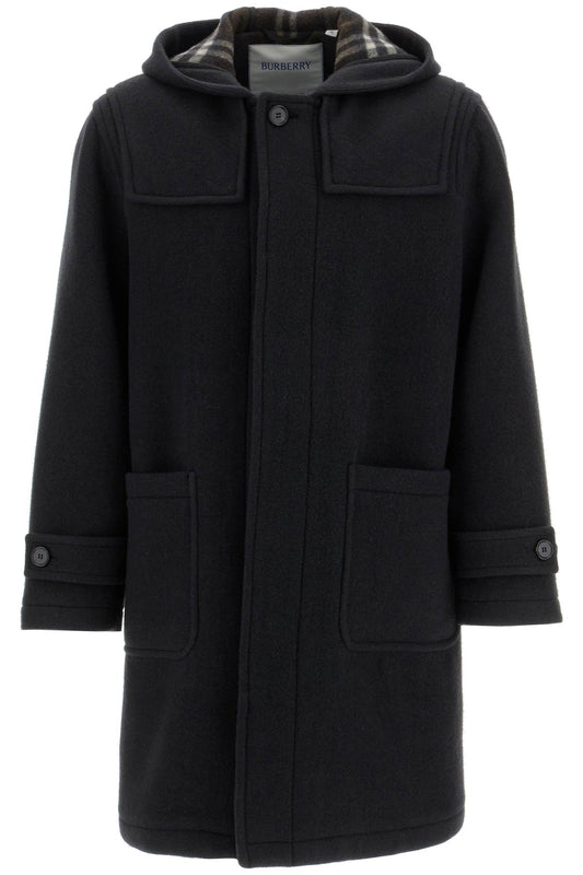 Woolen Montgomery Coat  - Black