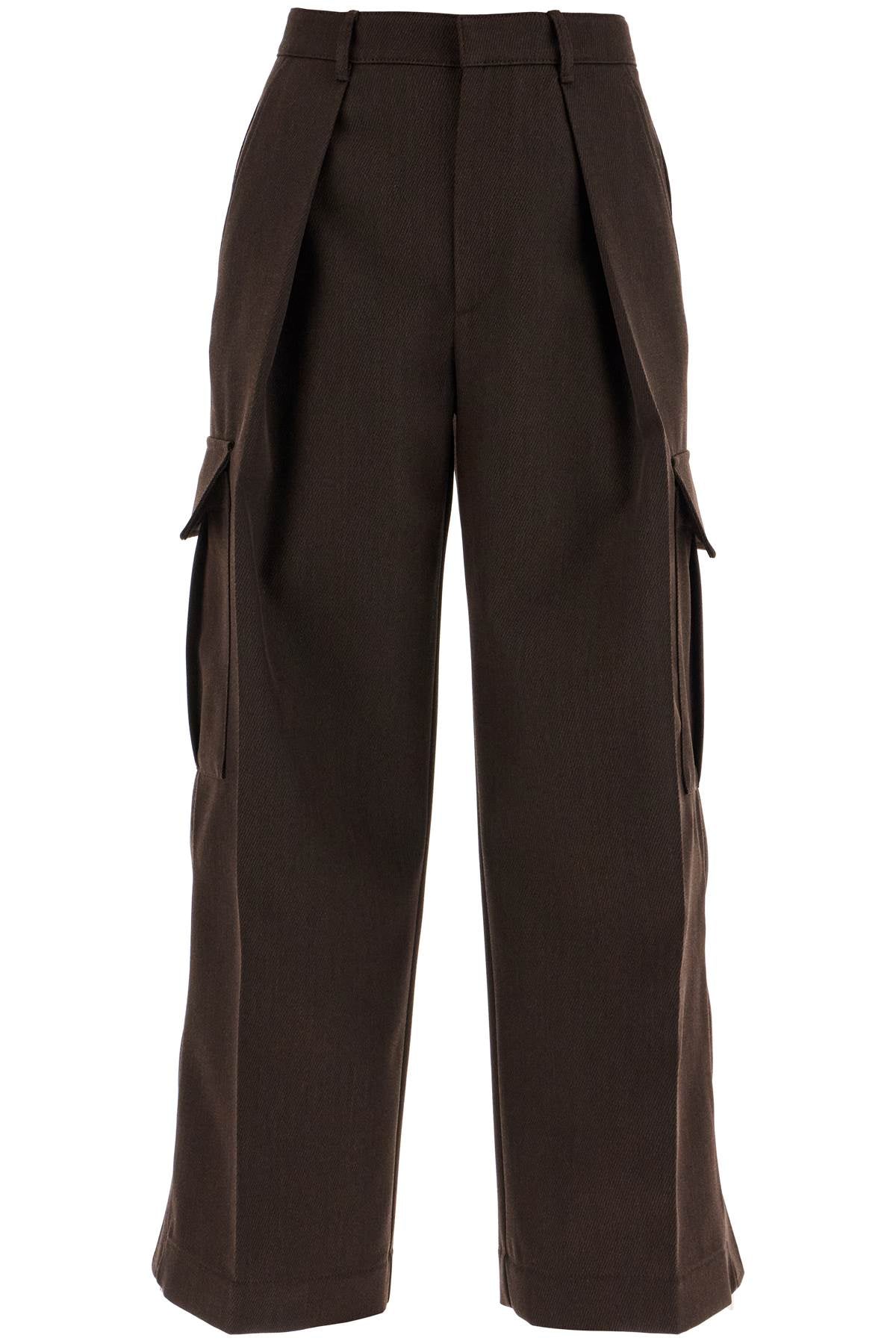 Wool Cargo Pants For Men  - Brown