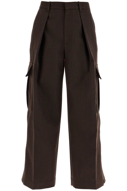 Wool Cargo Pants For Men  - Brown