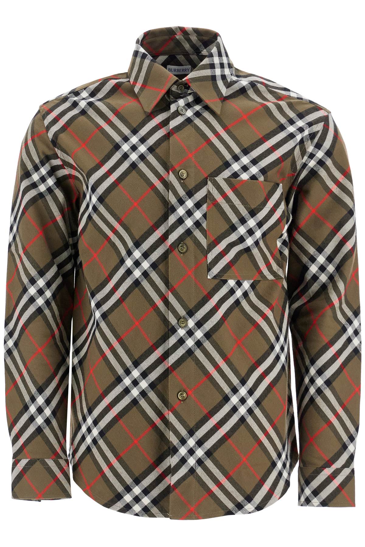 Ered Cotton Flannel Shirt  - Khaki