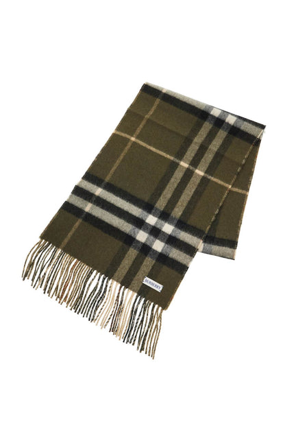 Reversible Check Cashmere Scarf  - Beige