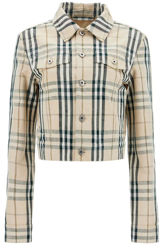 Cropped Checkered Jacket For  - Neutro