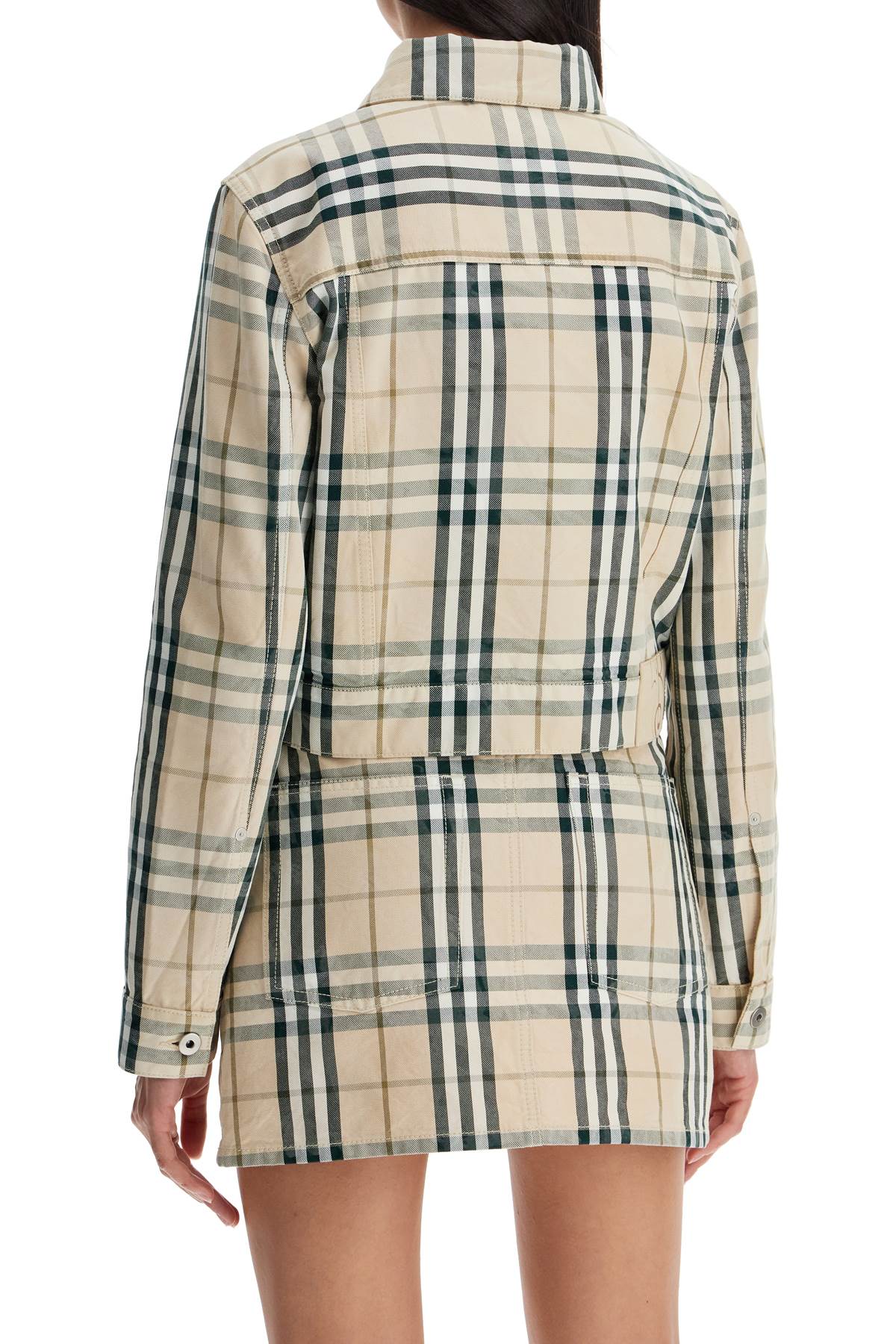 Cropped Checkered Jacket For  - Neutro