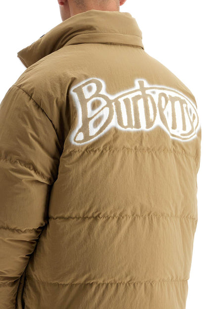 Short Reversible Down Jacket  - Beige