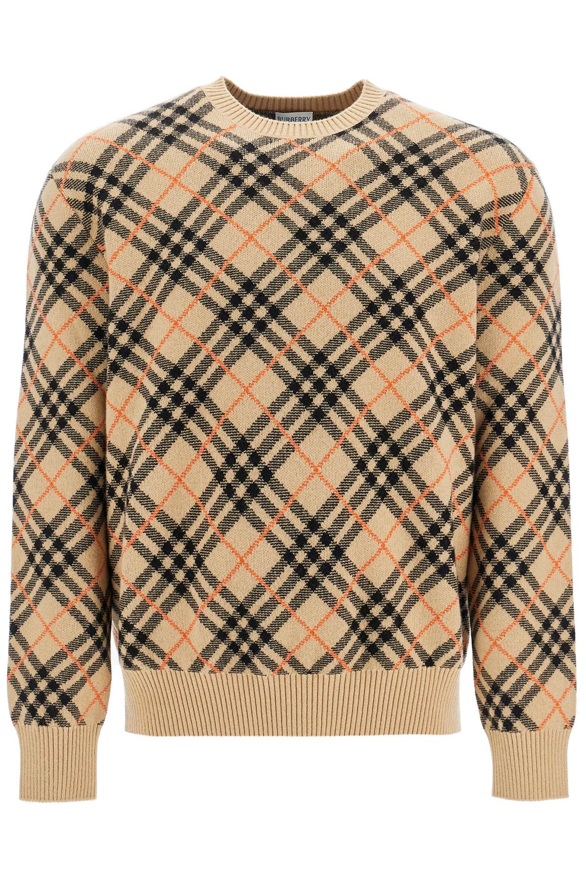 Cashmere Check Pullover Swe  - Beige