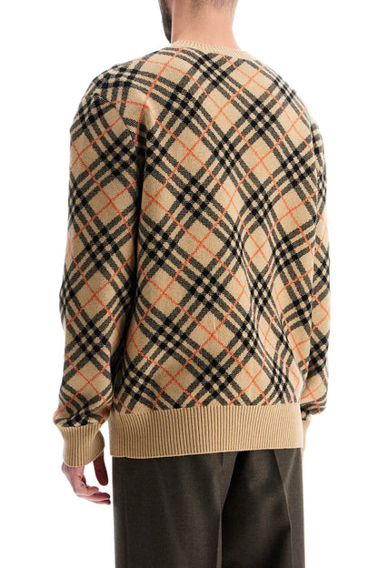 Cashmere Check Pullover Swe  - Beige