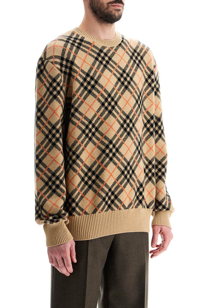 Cashmere Check Pullover Swe  - Beige