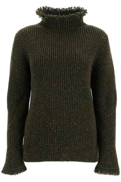 Fringe Sweater With T  - Green