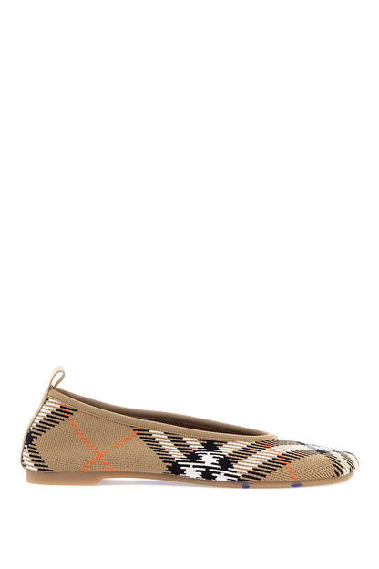 Baby Checkered Ballet Flats  - Beige