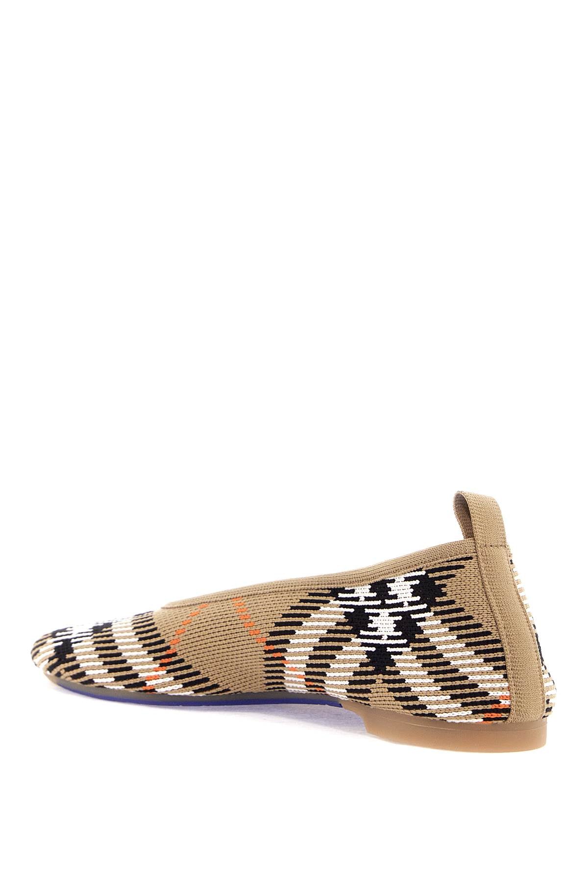 Baby Checkered Ballet Flats  - Beige