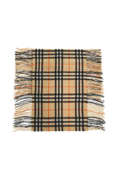 Unisex Burberry Check Cashmere Scar  - Beige