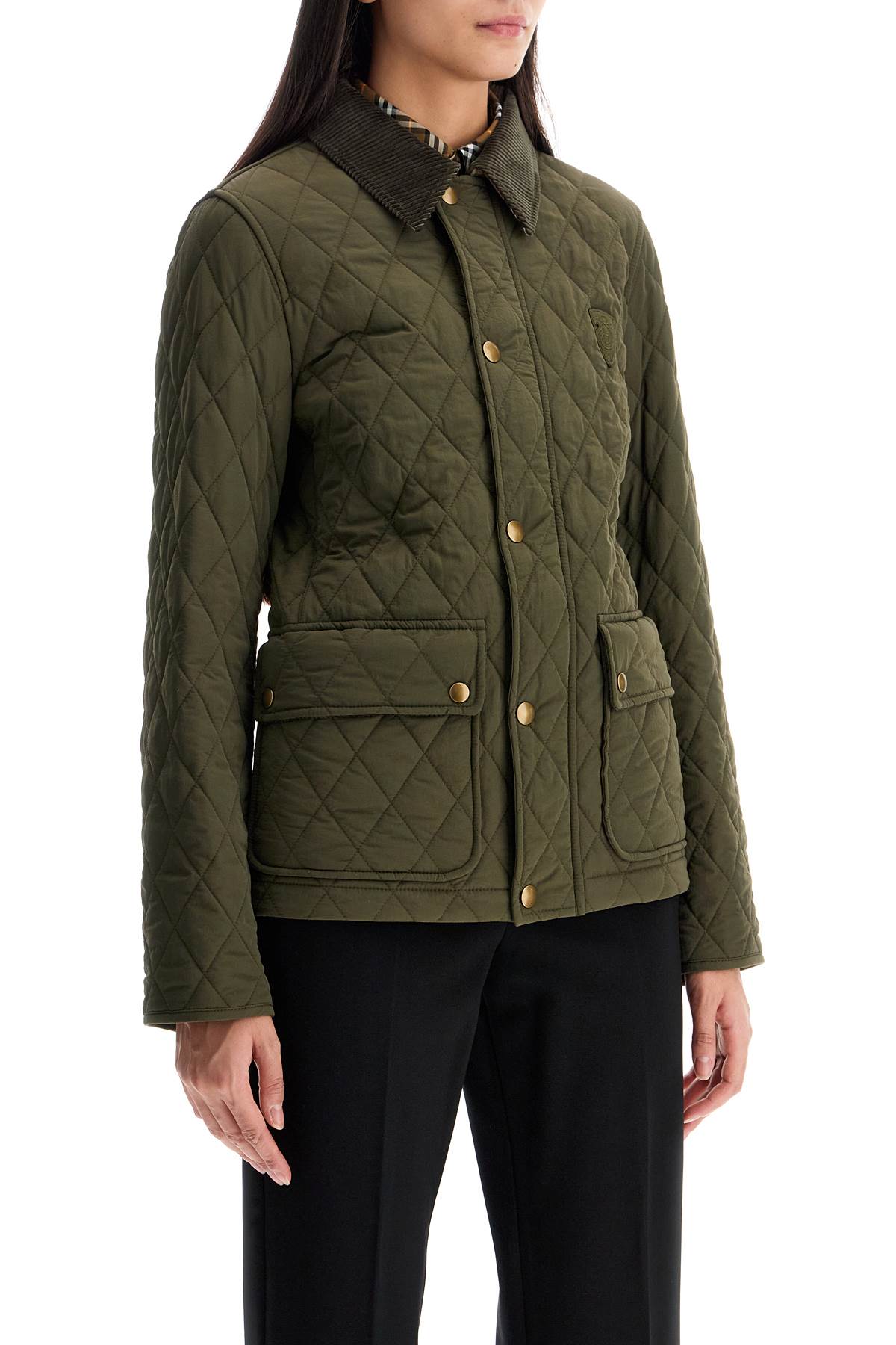 Quilted Nylon Jacket  - Khaki