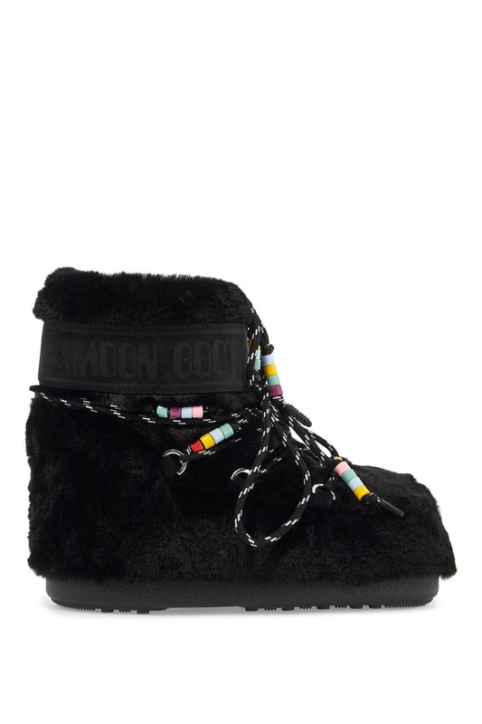 Icon Low Eco-fur Snow Boots With  - Black