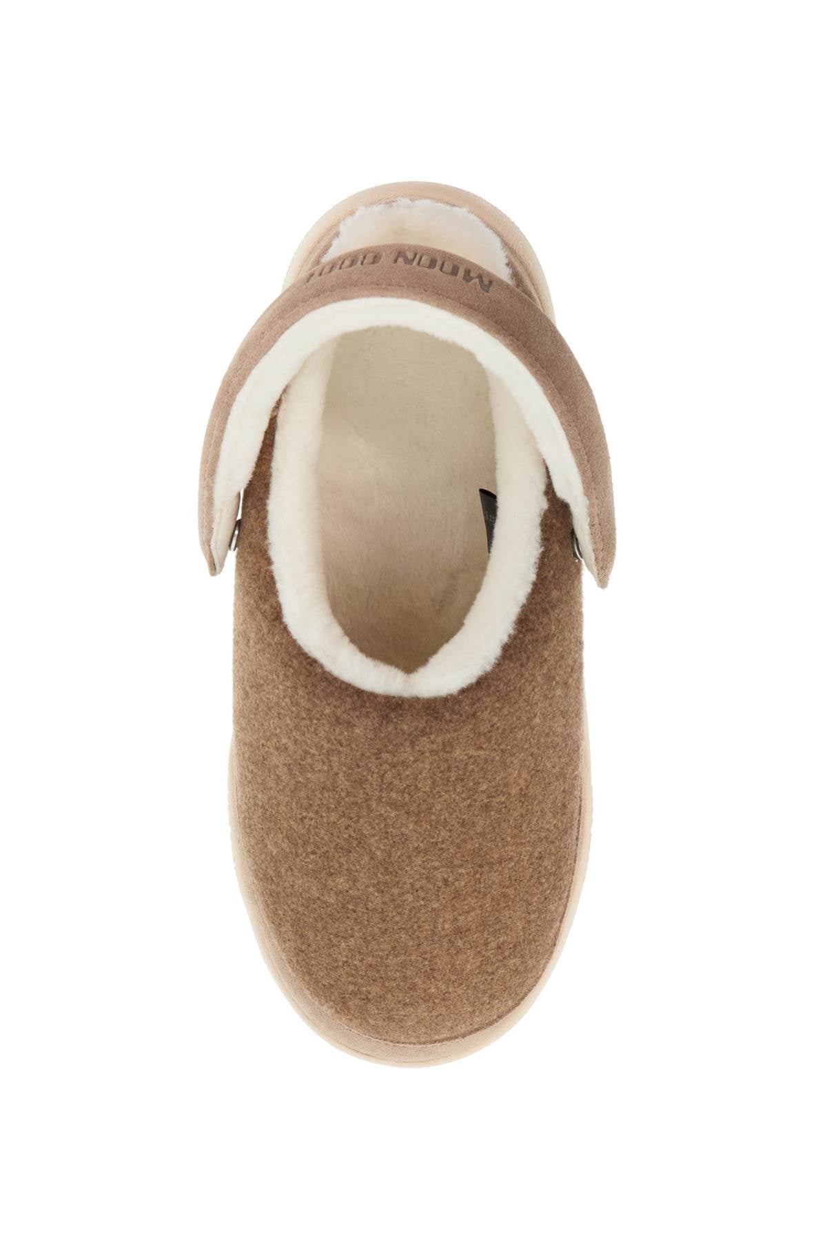 Felt And Suede Park Clogs  - Brown