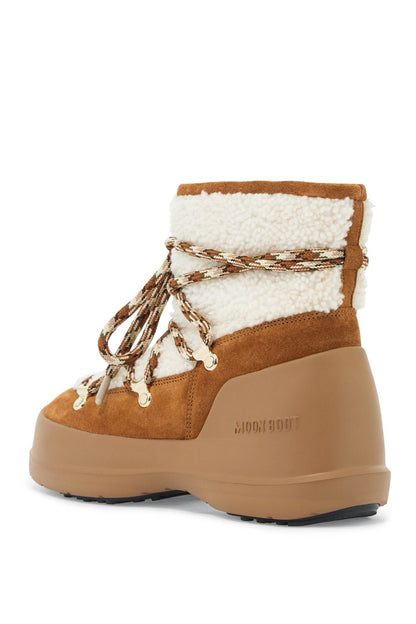 Luna Suede And Shearling Ankle Boots.  - Brown