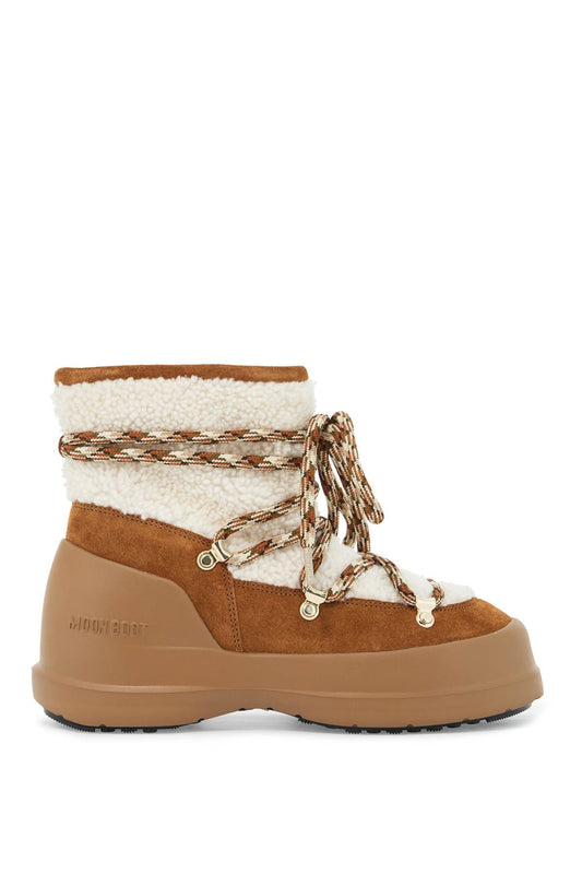 Luna Suede And Shearling Ankle Boots.  - Brown