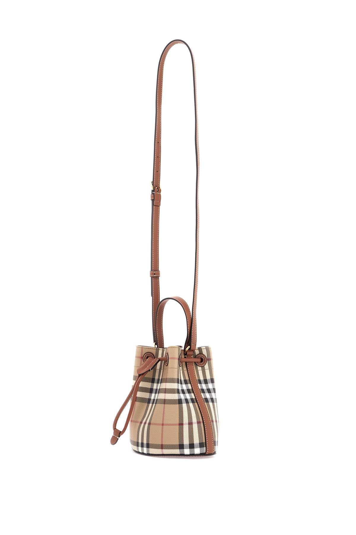 Ered\n\ncheckered Mini Bucket Bag  - Beige