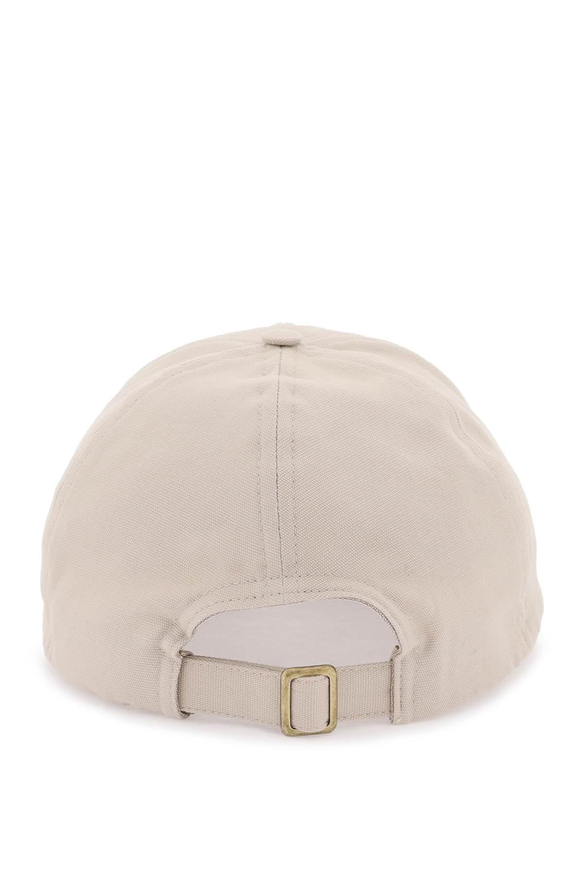 Uni Colour Baseball Cap With Orb Embroidery  - Beige