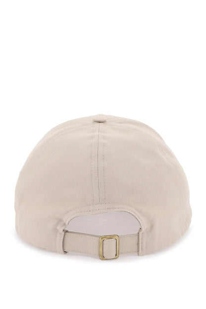 Uni Colour Baseball Cap With Orb Embroidery  - Beige