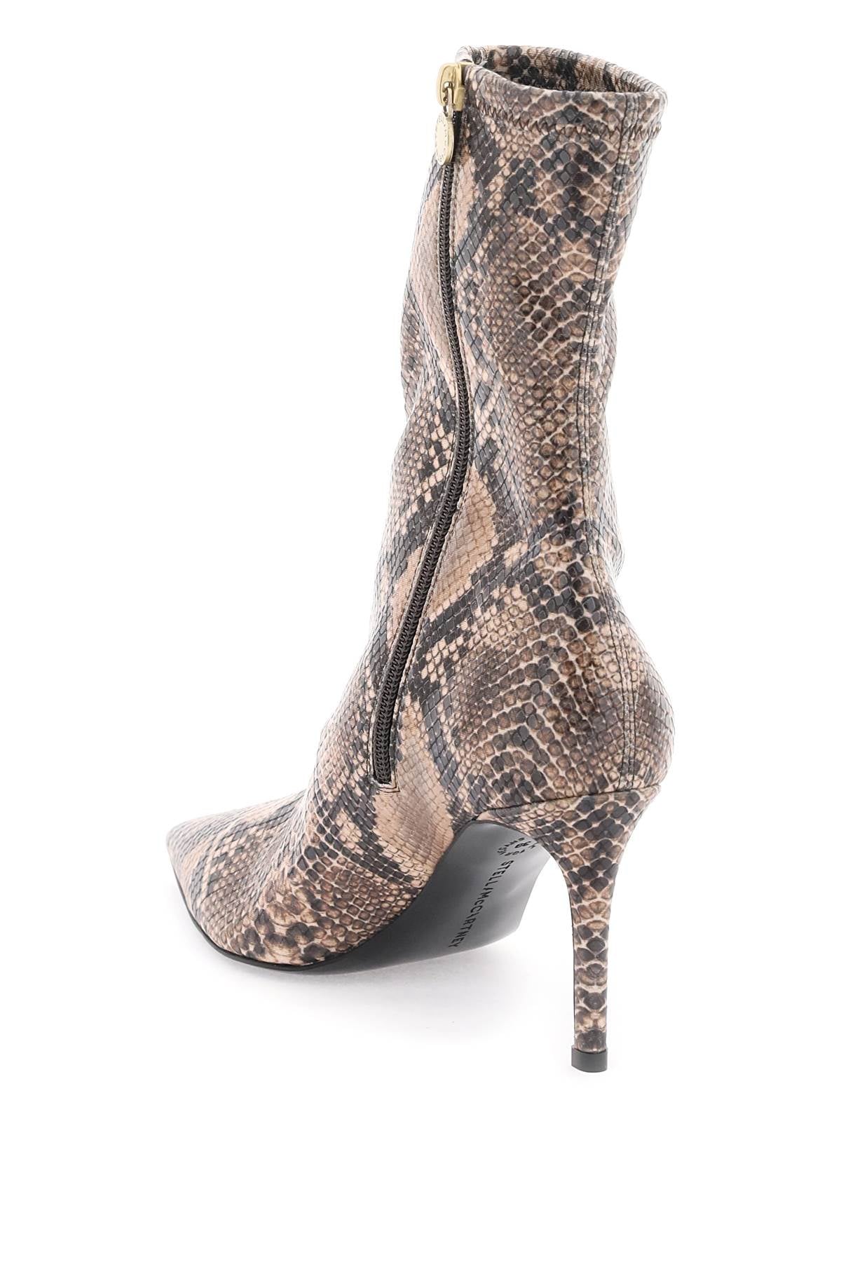 Python Print Ankle Boots  - Marrone