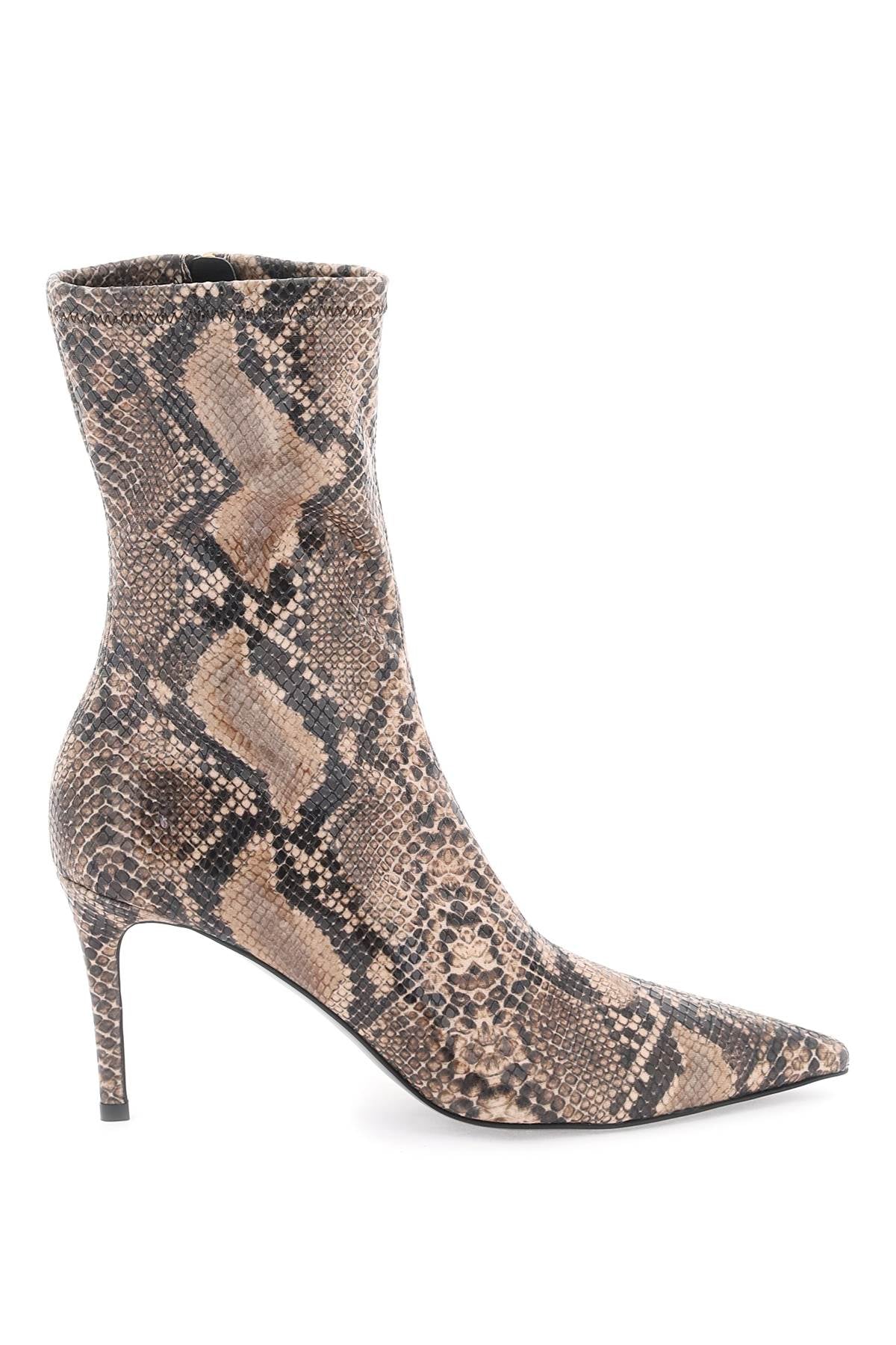 Python Print Ankle Boots  - Marrone