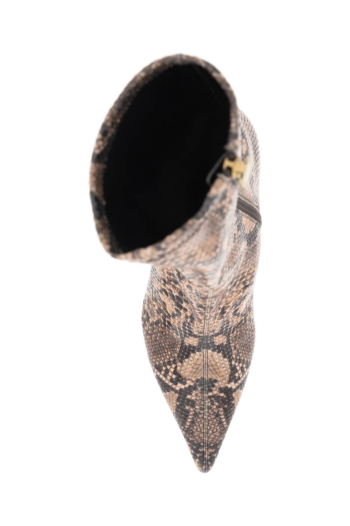 Python Print Ankle Boots  - Marrone