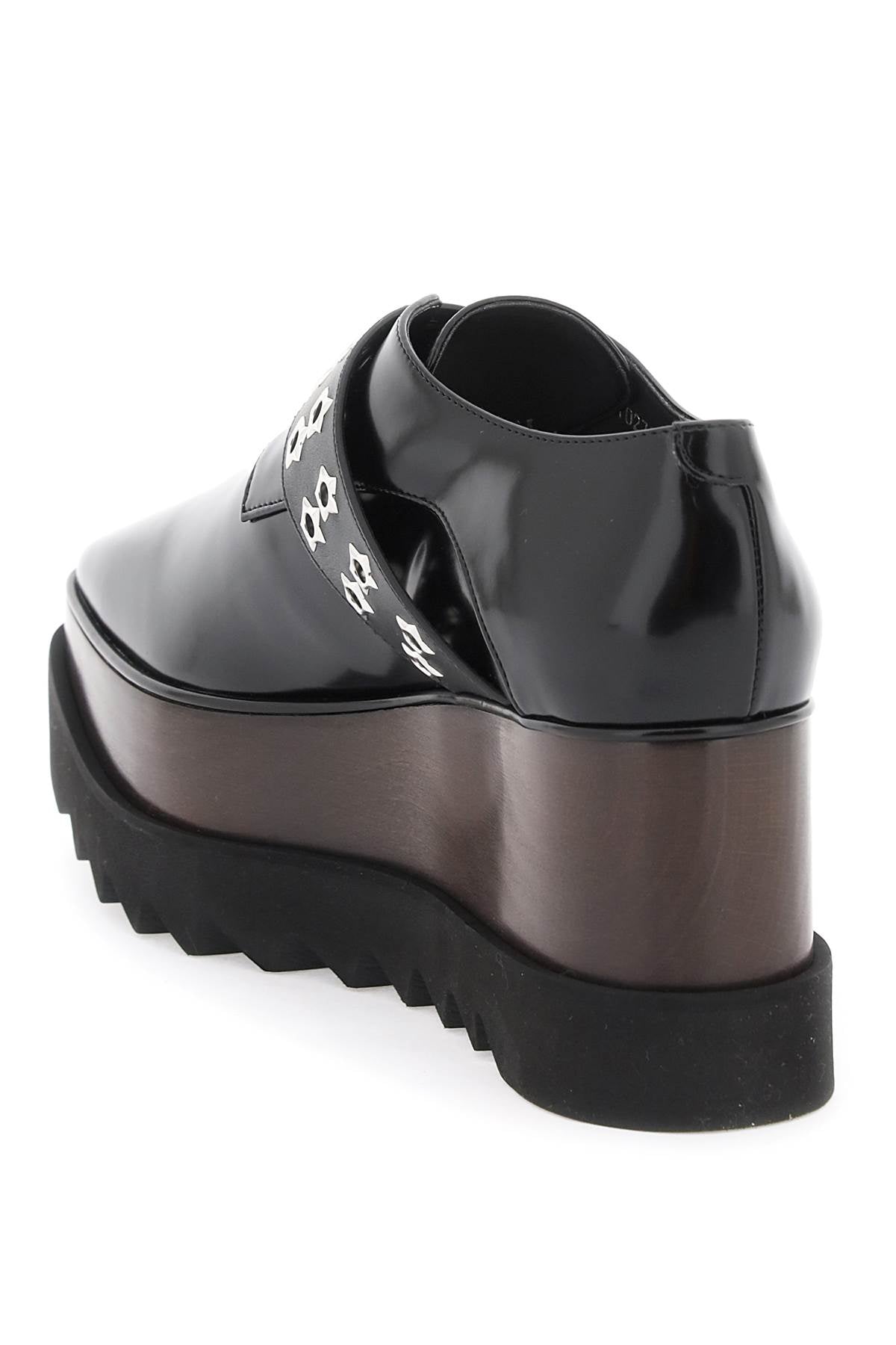 Platform Elyse Lace-up Shoes  - Black