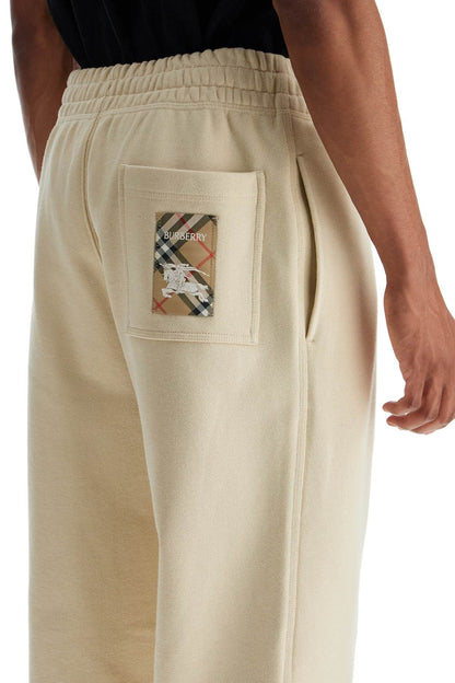 Joggers With Patch Logo  - Beige