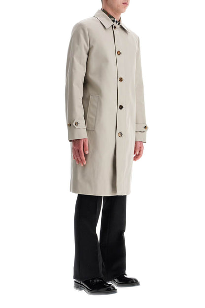 Cotton Blend Car Coat In Mist  - Grey