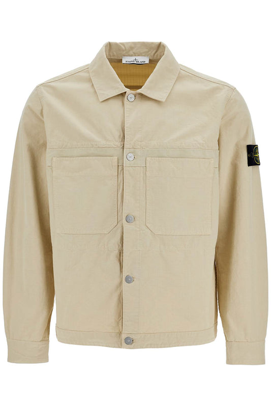 Cotton Ripstop Overshirt  - Neutro