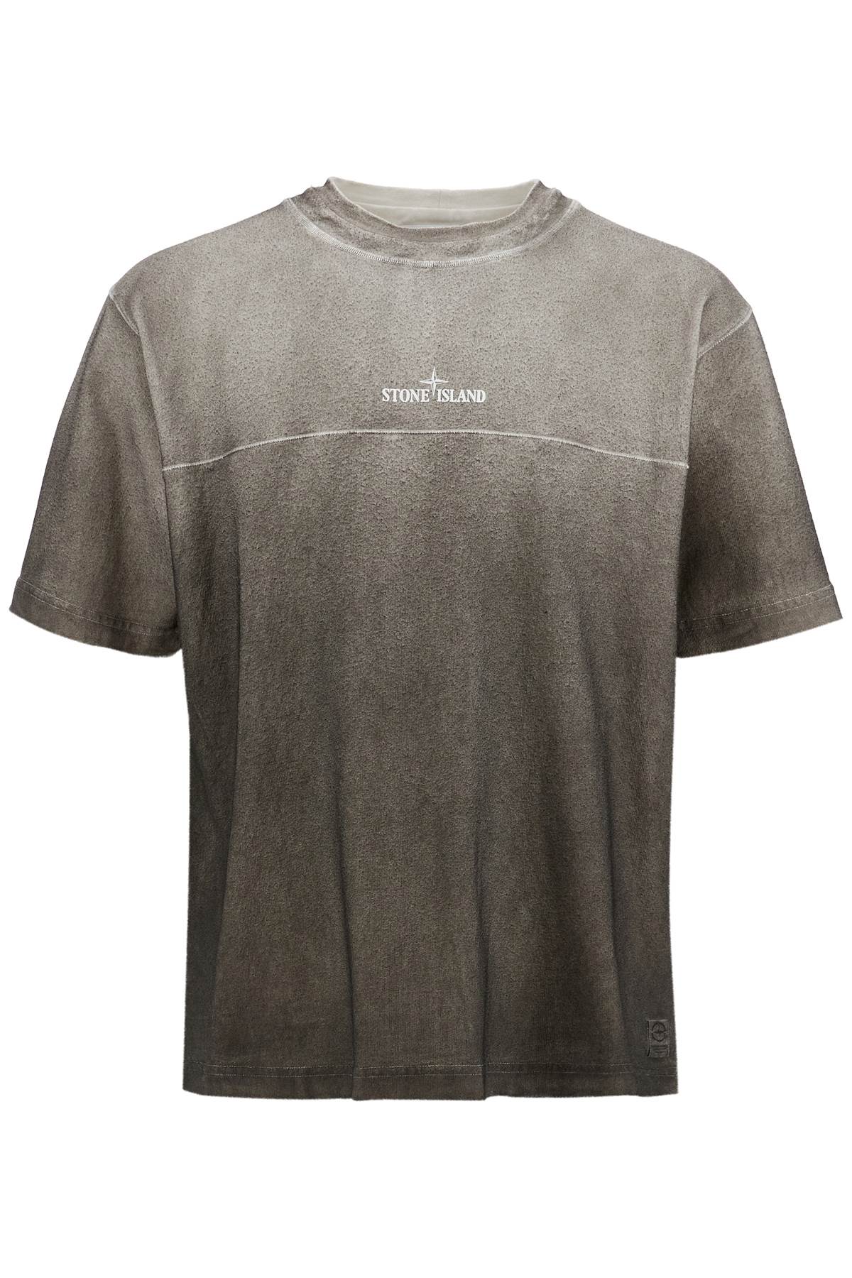 Cotton Blend Gradient T-shirt  - Grey