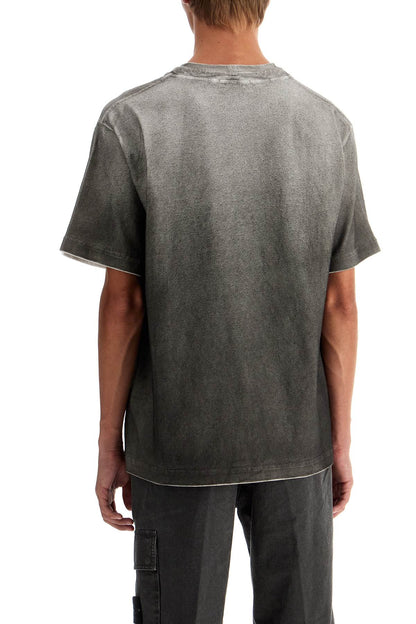 Cotton Blend Gradient T-shirt  - Grey