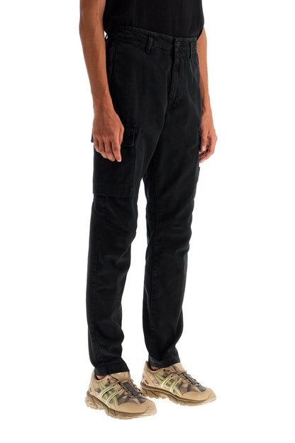 Tapered Cargo Pants  - Black