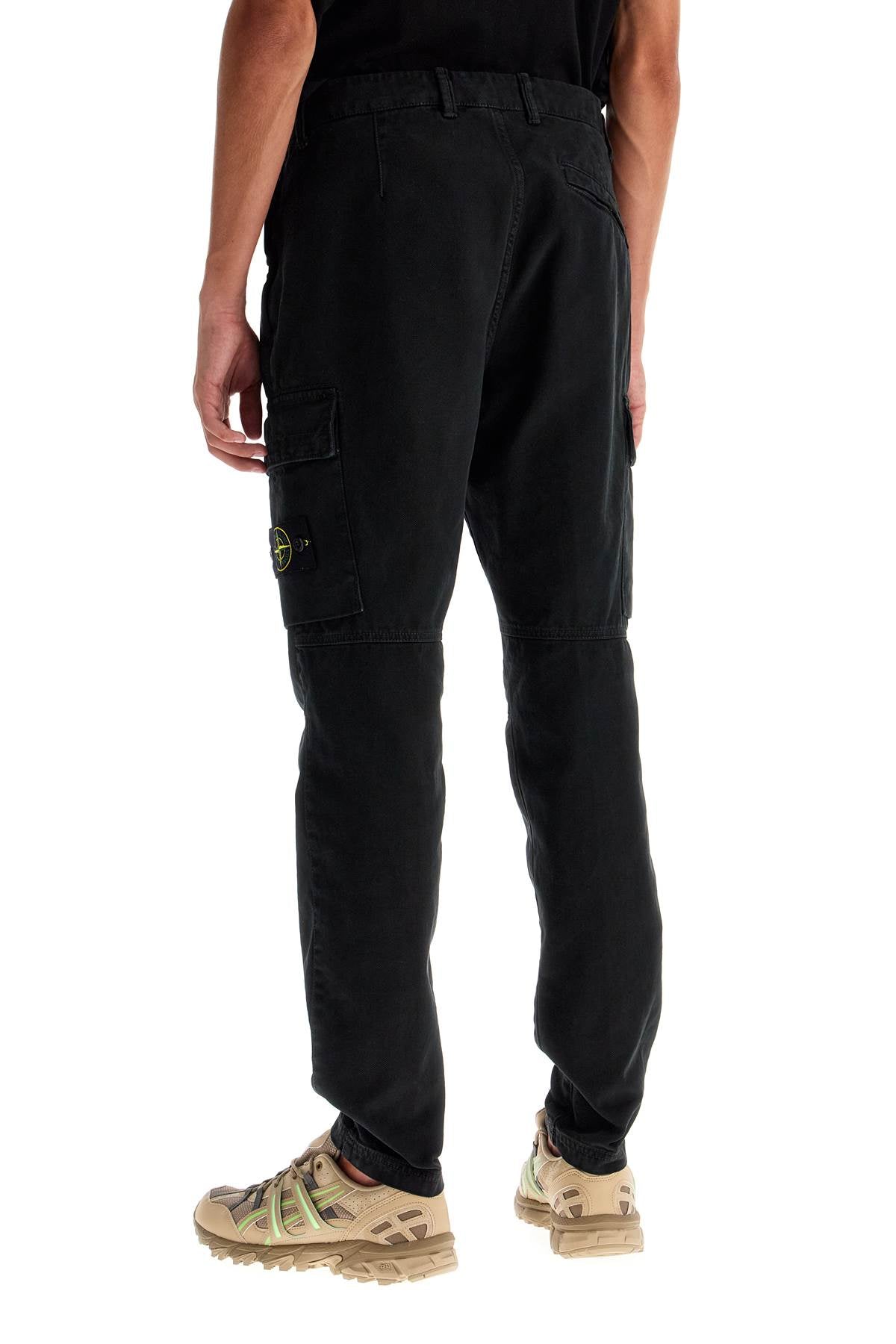 Tapered Cargo Pants  - Black