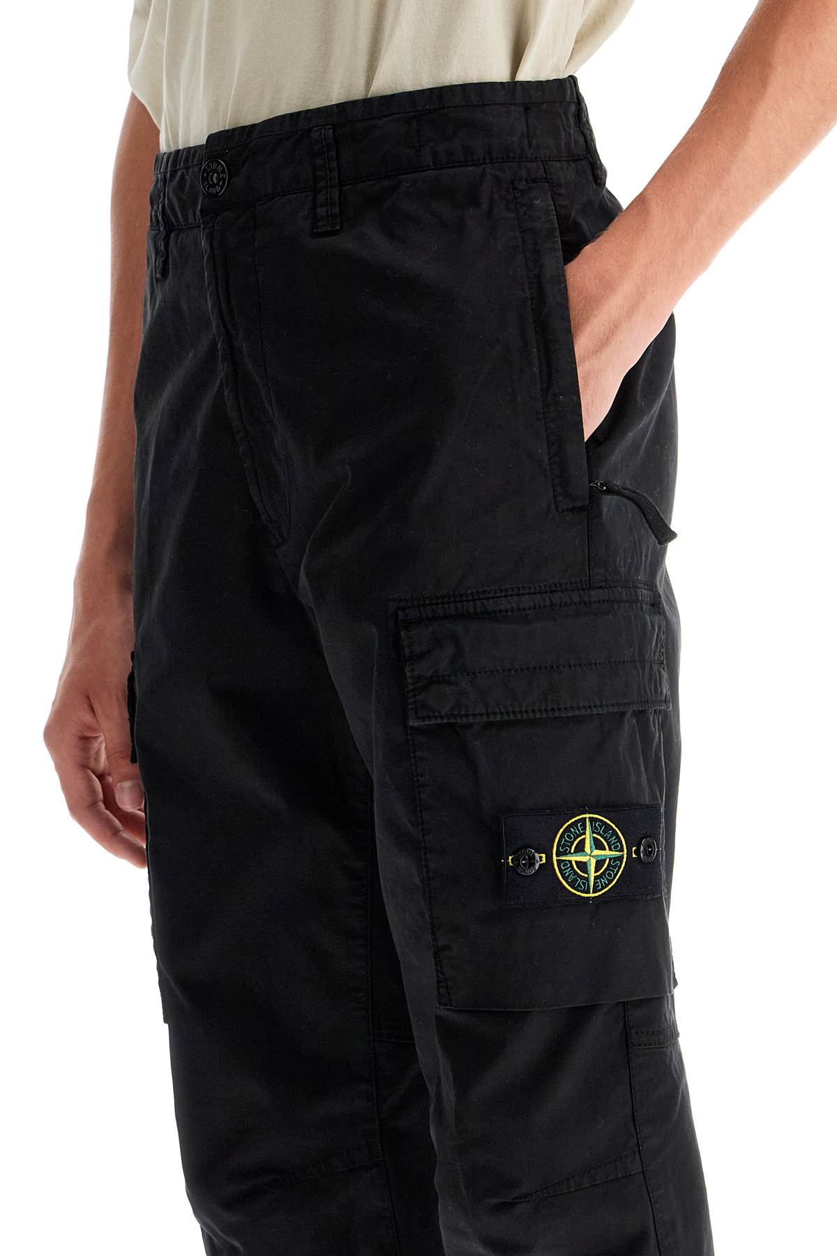 Cargo Twill Stretch-tc Pants  - Black