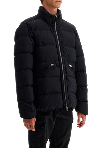 Nylon Stretch Down Jacket  - Nero