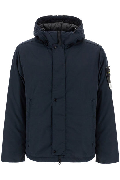 Hooded Micro Twill Jacket  - Blue