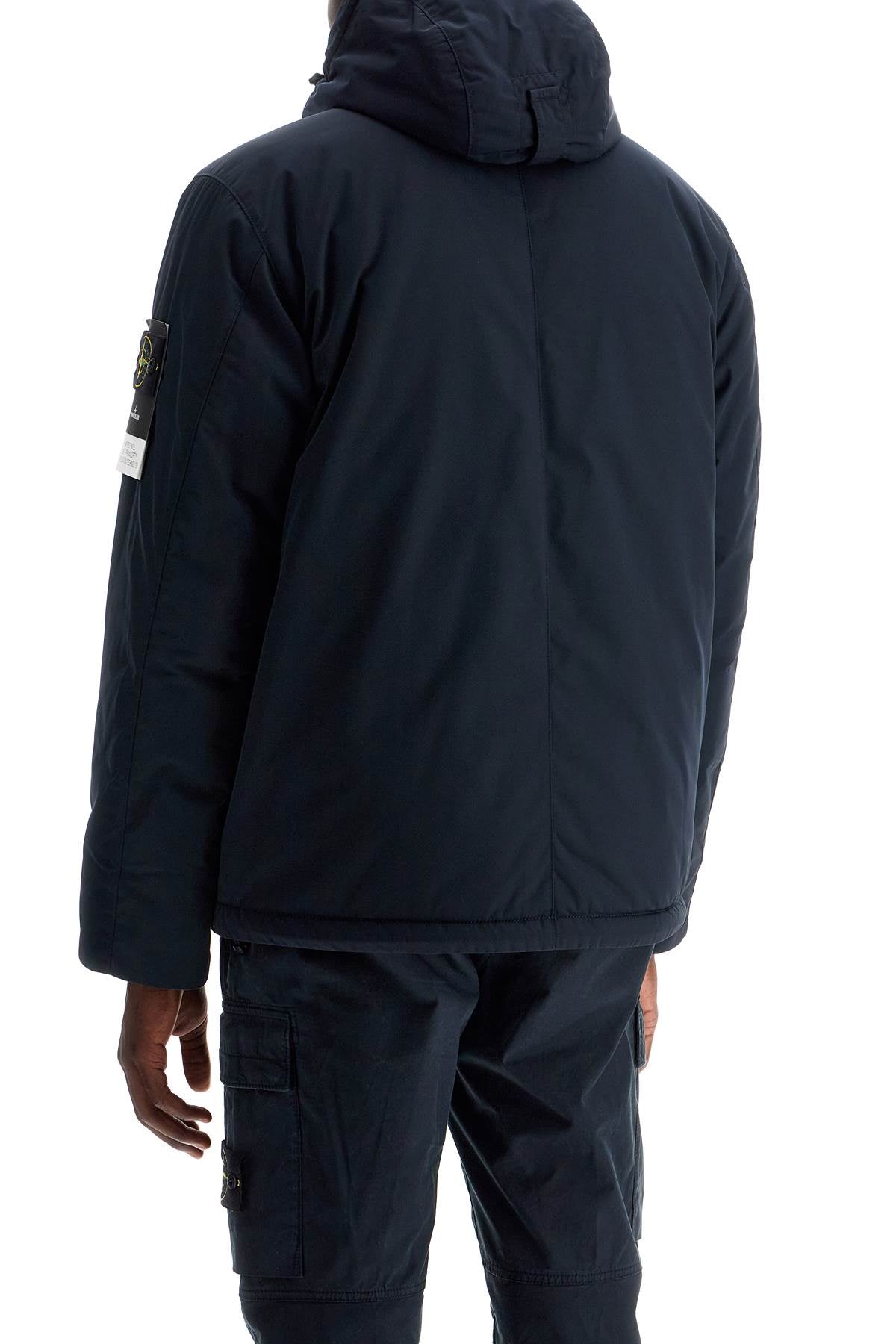 Hooded Micro Twill Jacket  - Blue