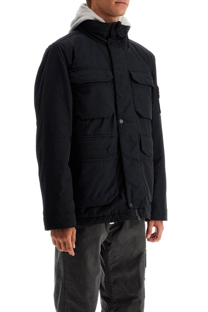 Micro Twill Coat Jacket For  - Black