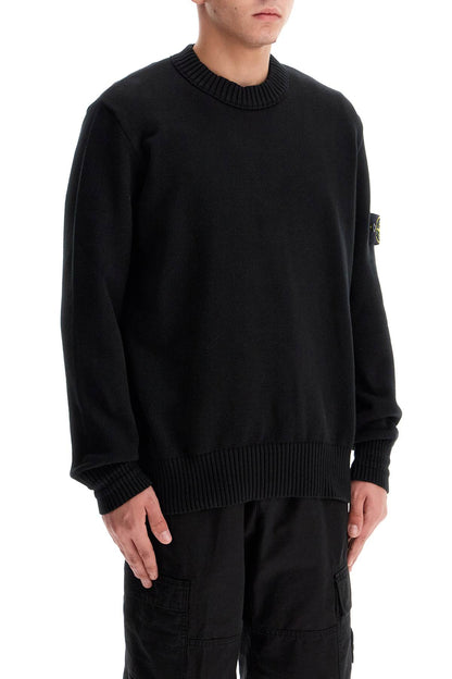 Cotton Stretch Pullover Sweater  - Black