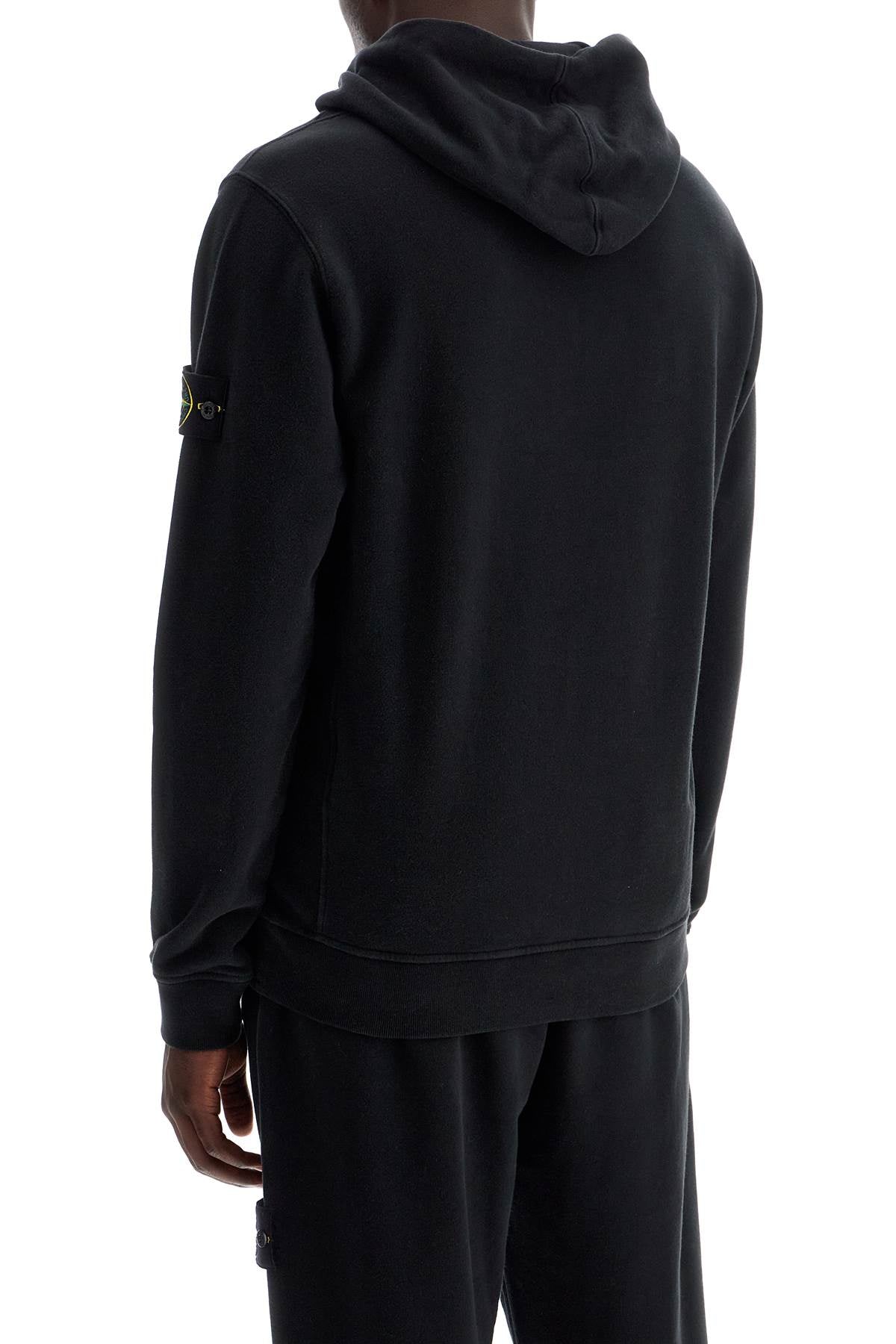 Organic Cotton Hoodie With Hood  - Black