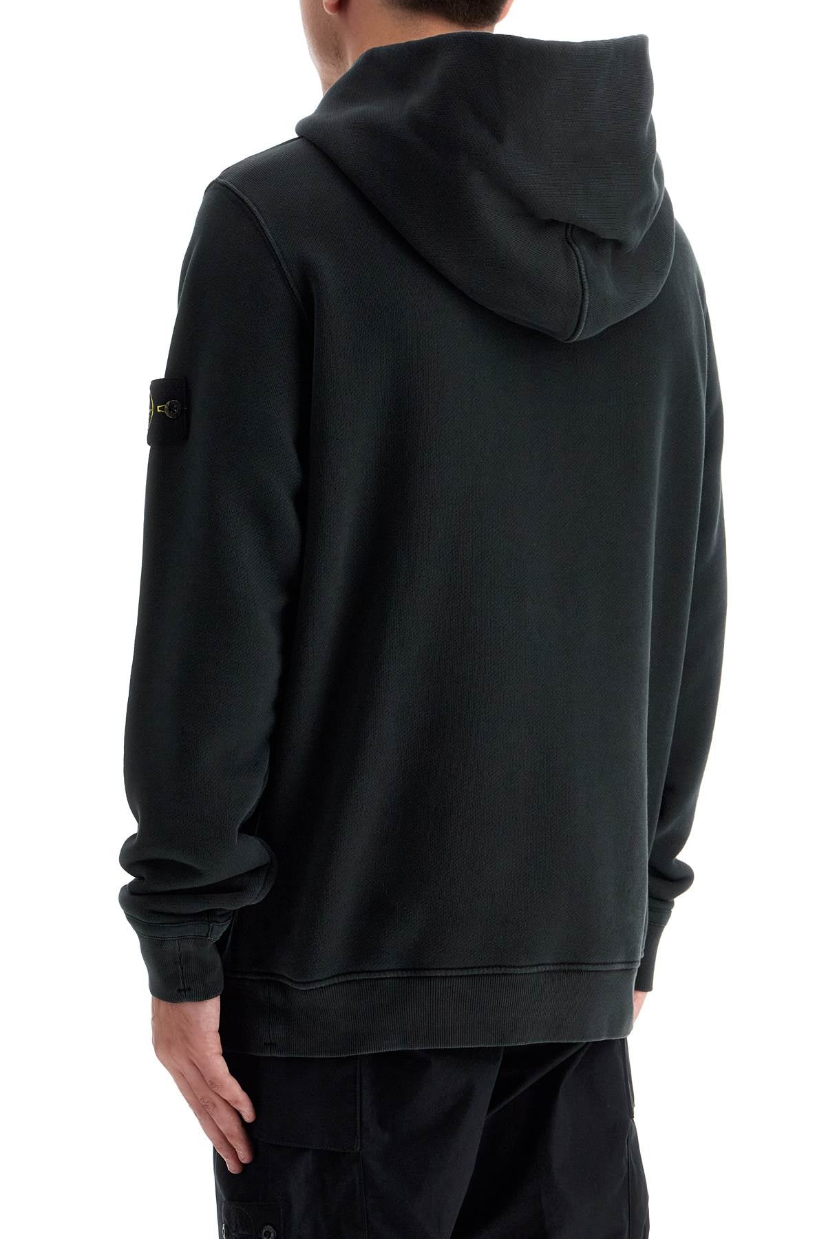 Organic Cotton Hoodie With Hood  - Black