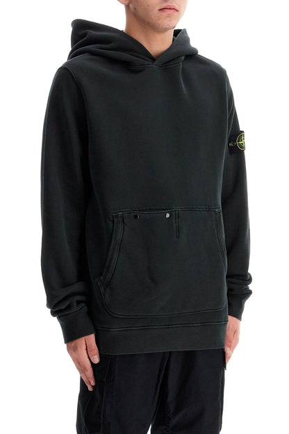 Organic Cotton Hoodie With Hood  - Black