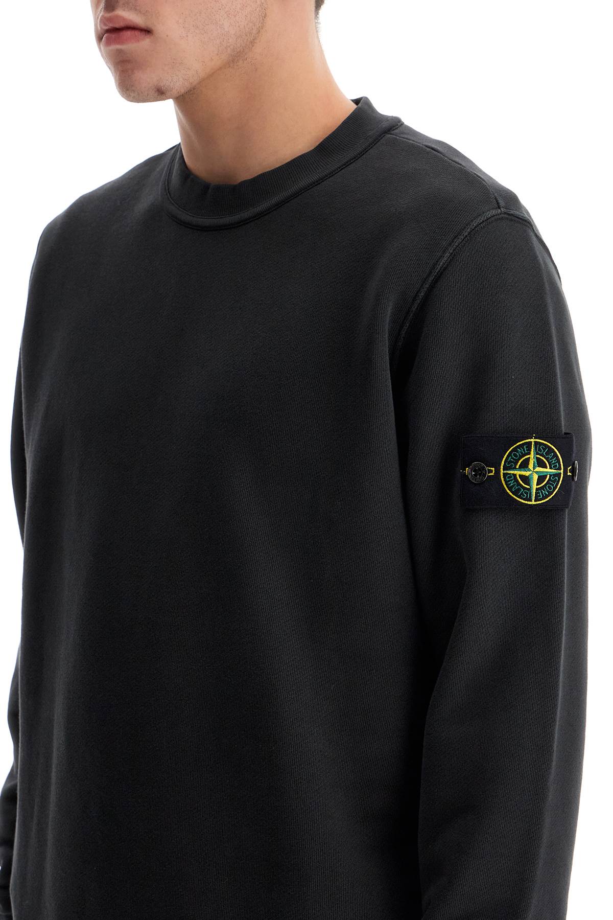 Organic Cotton Crewneck Sweatshirt  - Black