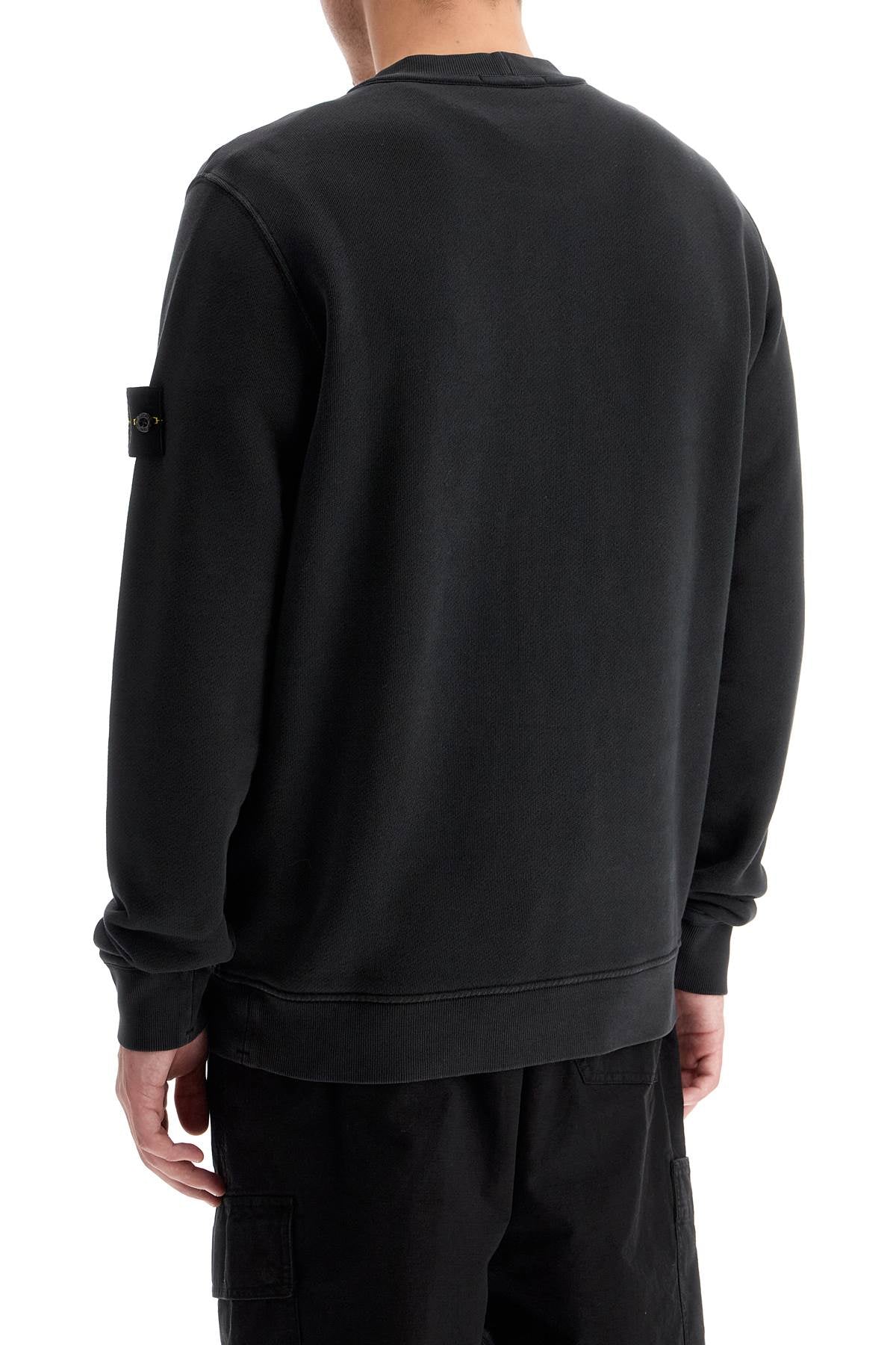 Organic Cotton Crewneck Sweatshirt  - Black